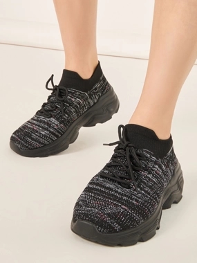 Take Two Mesh Upper Lace Up Sport Sneakers
