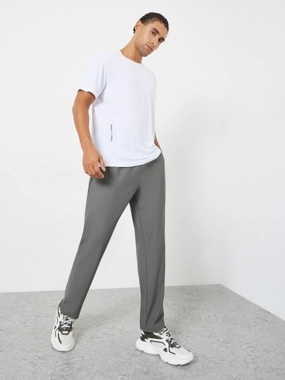 Styli Active Men Grey Relaxed Track Pant