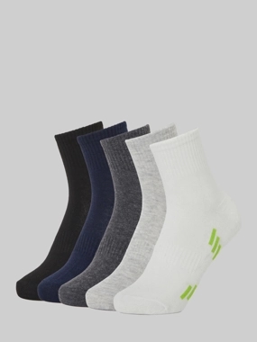 Styli Pack of 5- Striped Detail Ankle Socks