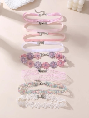 Take Two Pack of 8 - Pastel Choker Necklace