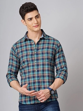 HardSoda Men Regular Fit Checkered Casual Shirt
