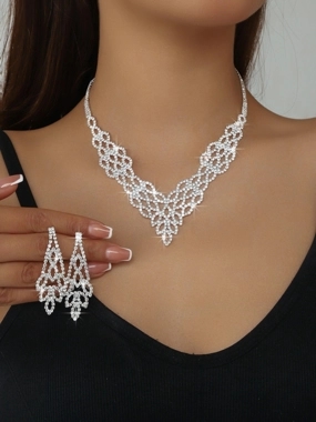 Take Two 2-Piece Embellished Necklace And Earrings Jewelry Set