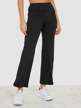 Styli Active High Rise Broad Waistband Straight Leg Pants