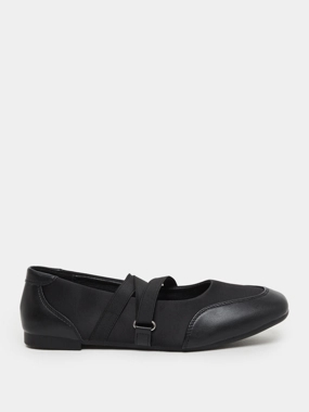 Styli Women Black Strap Detail Shoes