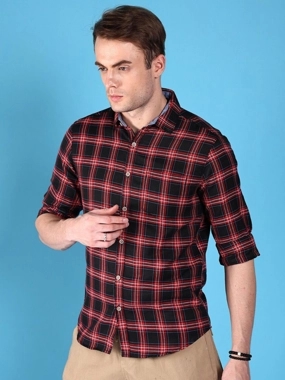 HardSoda Men Checked Casual Shirt