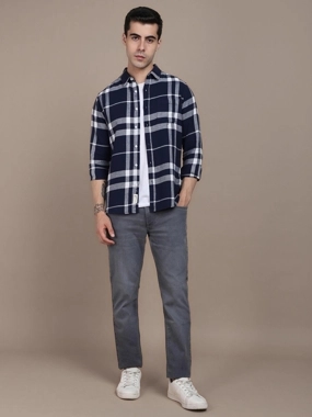 Dennis Lingo Checked Long Sleeves Casual Shirt