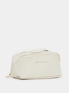 Styli Plain Cosmetic Bag with Zip Closure and Top Handle