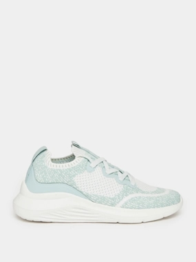 Styli Women Green Textile Knit Sneakers