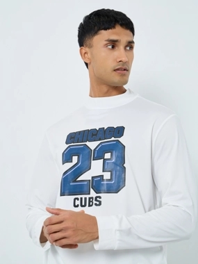Take Two White Chicago Cubs Graphic Slim Fit T-Shirt