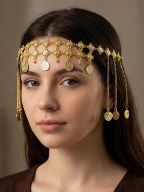 Take Two Golden Coin Hair Adornment