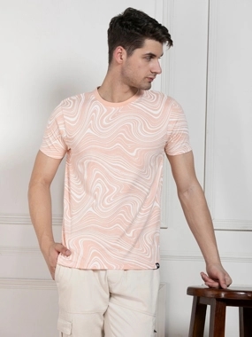 Dennis Lingo Regular Fit Marbled Print T-Shirt