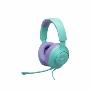 JBL Quantum 100M2 Gaming Headset with Detachable Microphone and Mute Option - Cyan