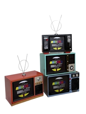 4vintage Retro TV Decor with Distribution Bags