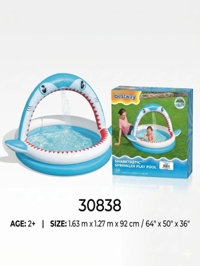 Sharktastic Sprinkler Play Pool