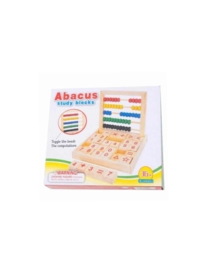 Wooden Abacus & Math Study Blocks