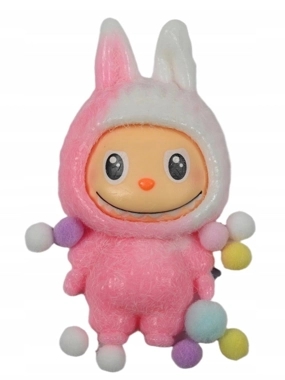 Fuzzy Pink Rabbit Character Figure