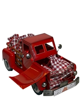 Red Vintage Distribution Truck with Checkered Gift Bags big