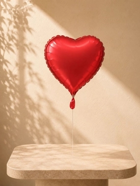 red heart balloon