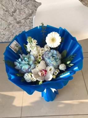 Blue flowers bouquet