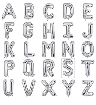 Silver holium letters