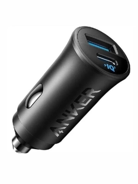 Anker Car Charger with Type-C Port and USB Port, Supports 30W Fast Charging