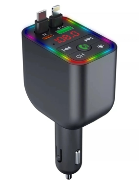 Digitplus Super Fast Charger 4in1 120W, MP3 FM, 2Built-in cable