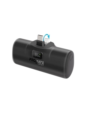 Promate Mini Power Bank5000 Built-In USB-C-Fast Charging-20W