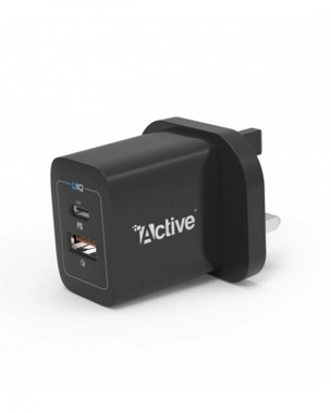 Active wall charger fast charging 2Port Type-C (PD) 20W And USB 3.0Q