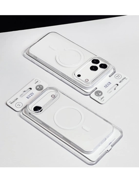 KVZV- Magnetic MagSafe Crystal Clear Cover - Anti-Yellowing Shockproof with Raised Edges for Daily Defense For iphone 17