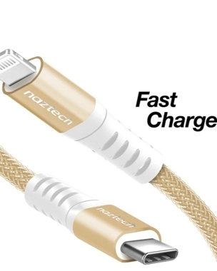 Naztech 1.2m fast charge lightning to usb-c cable