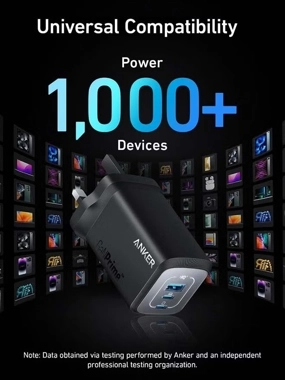 Anker Prime 100W USB C Charger, 3-Port Foldable and Compact GaN Charger