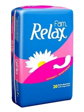 Fam Relax Natural Cotton Feel Maternity Sanitary 20 Pieces