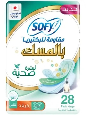 Sofy Anti- Bacterial 29cm, 28 Pcs Musk
