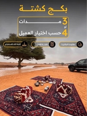 Red carpet from Segadty, Set of 3 outdoor rugs, Soft and lightweight and easy to carry for trips, majlis rug and outdoor mat, 90×150 Or 200×90 cm