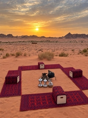 3 Or 4 Outdoor Mats From Segadty - Travel Package, Diriyah Mats, Heritage Outdoor Carpets, High-Quality Camping Set, for Picnics, Trips, Outdoor Seating, Majlis ,Red, 300x100 cm