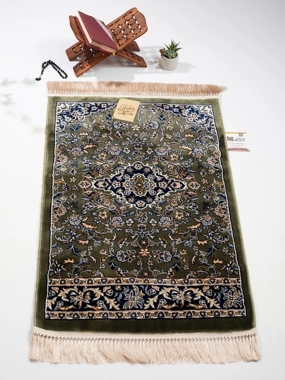 Al Rawdah 11mm Luxury Padded Prayer Rug from segadty, inspired by the color & spirit of Al Rawdah