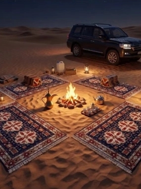 Red carpet from Segadty, Set of4 outdoor rugs, Soft and lightweight and easy to carry for trips, majlis rug and outdoor mat, 90×150 Or 200×90 cm, red