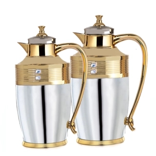 Alsaif Abq Silver Thermos Set 2 Pieces - Two-tone