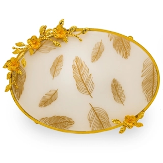 Luxurious Oval Marble Serving Tray