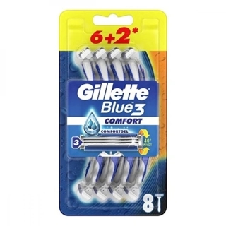 GILLETT BLUE 3 BLADES LAMES 6+2 BAGS 32601