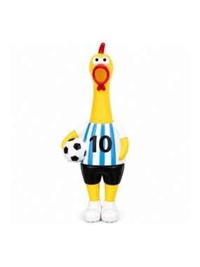 Chicken Football Player Toy No. 10 with Blue and White Whistle
