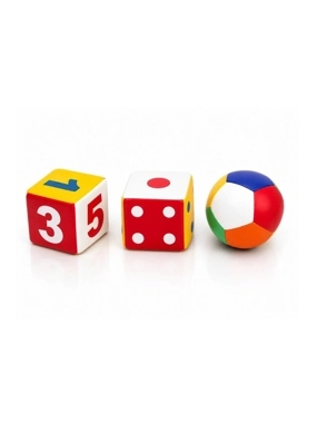 Kids Soft Educational Toy Set – Number Blocks, Dice & Color Ball