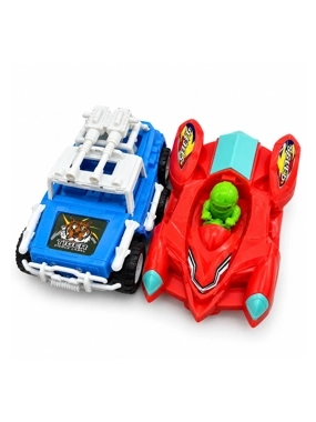 2 kids Toy Vehicle Set - red & blue