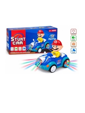 Electric Stunt Car Toy with Lights and Music