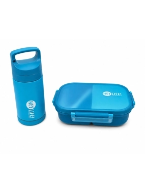 Kids Lunch Box & Water Bottle Set – Blue
