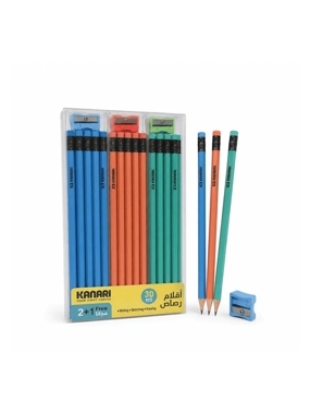 Graphite Pencils with Sharpeners Set – 30 Pieces