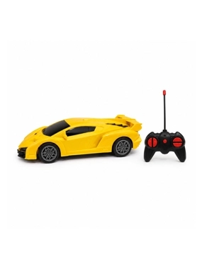 Yellow luxury remote-controlled sports racing car