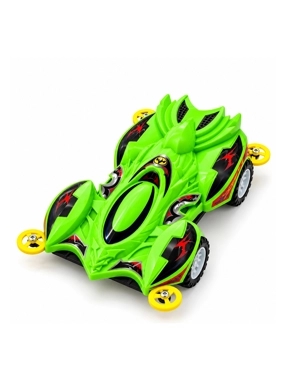 Green Toy Racing Car with Side Wheels