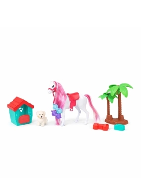 Horse toy with accessories