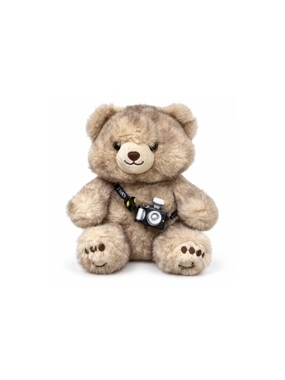 Beige Photographer Teddy Bear with Camera